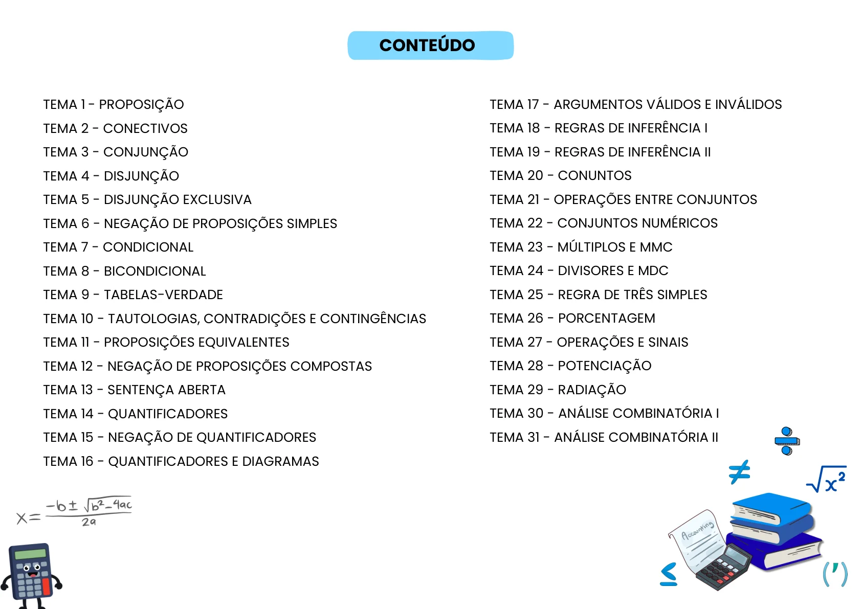 Mapa mental de Raciocínio Lógico — página 2